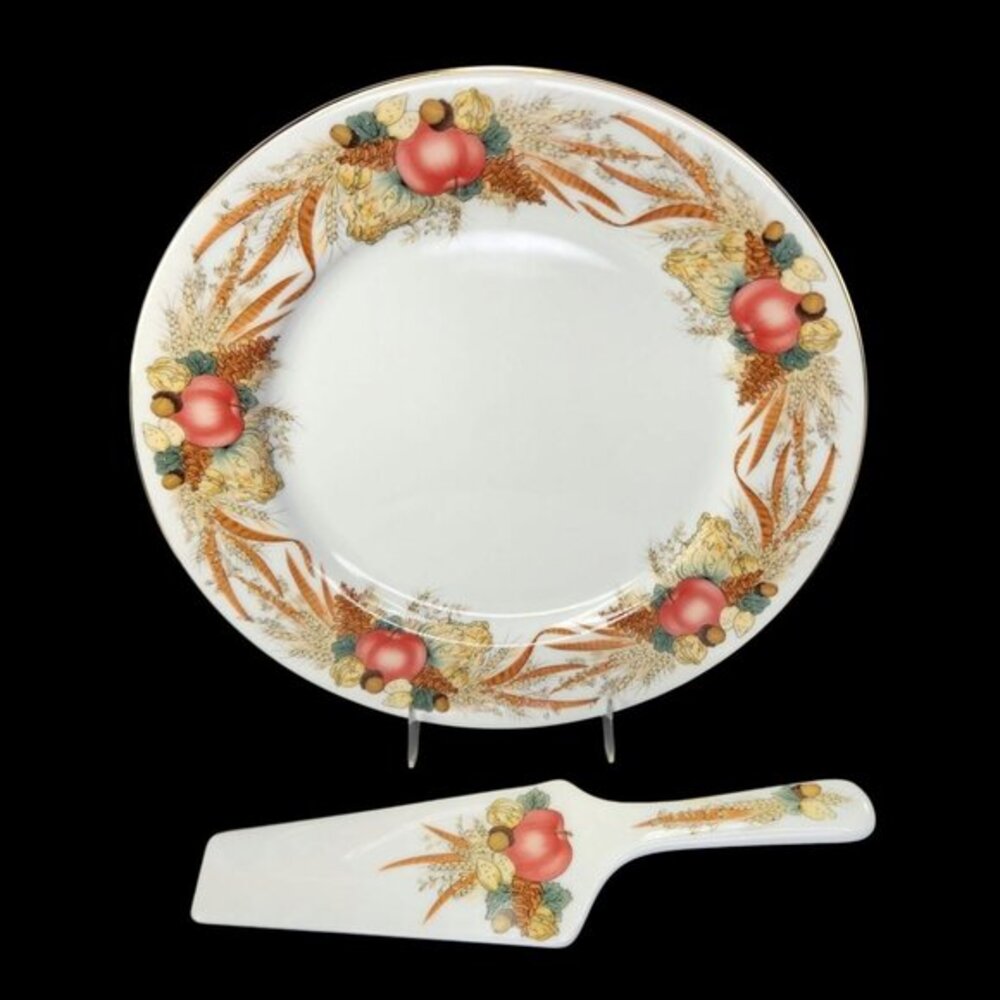 Thanksgiving Autumn Cornucopia‎ Serving Plate Server Andrea Sadek Fall Pumpkins